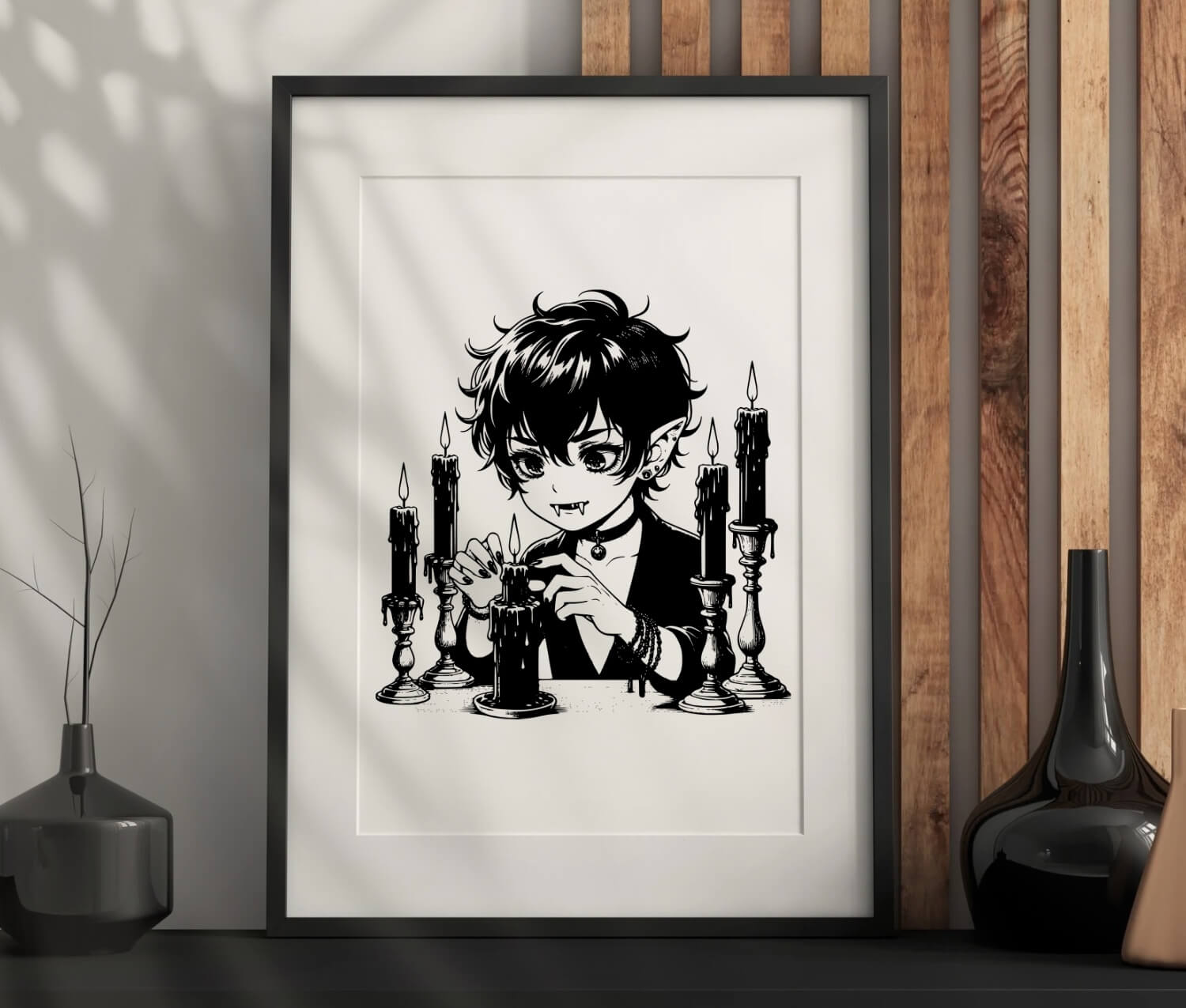 Playing With Fire Anime Wall Art – Dark Aesthetic, Modern, Gothic Artwork Printable PDF