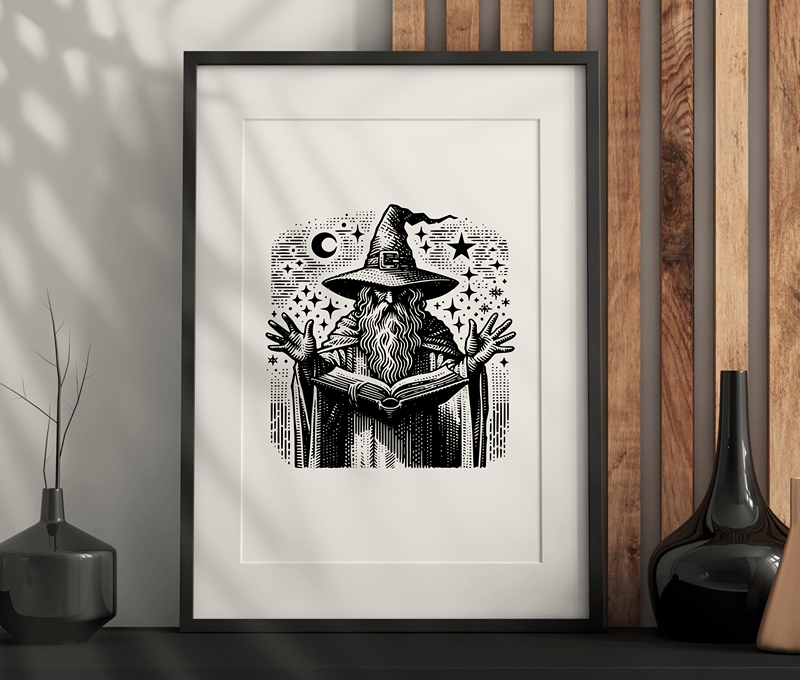 Dark Wizard Wall Art – Dark Aesthetic, Vintage, Gothic Artwork Printable PDF