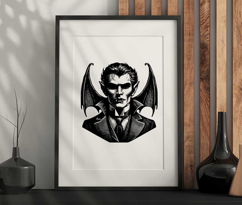 Vampire Dracula Wall Art – Dark Aesthetic, Vintage, Gothic Artwork Printable PDF