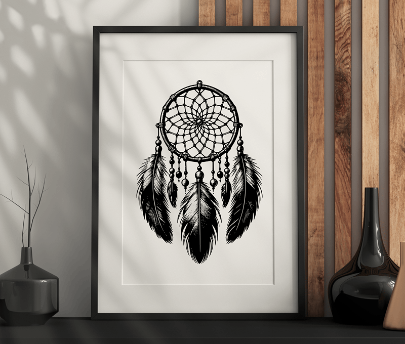 Gothic Dream Catcher Wall Art – Dark Aesthetic, Vintage, Gothic Artwork Printable PDF