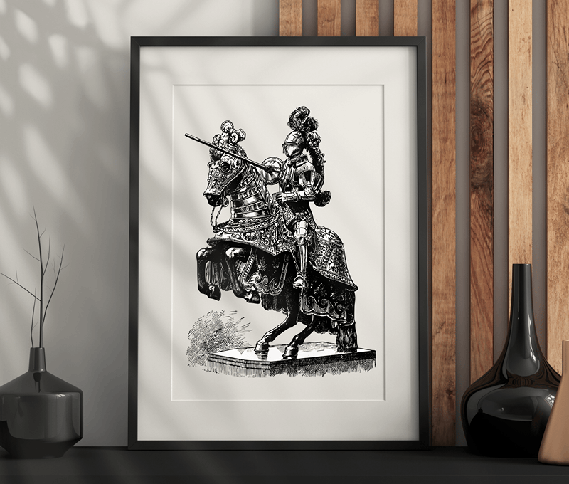 Dark Knight Wall Art – Dark Aesthetic, Vintage, Gothic Artwork Printable PDF