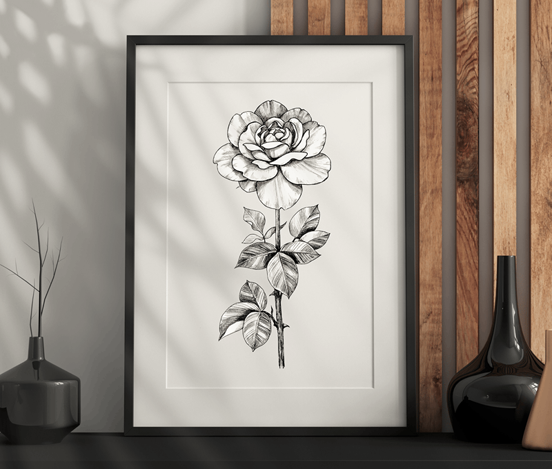 Gothic Rose Wall Art – Dark Aesthetic, Vintage, Gothic Artwork Printable PDF