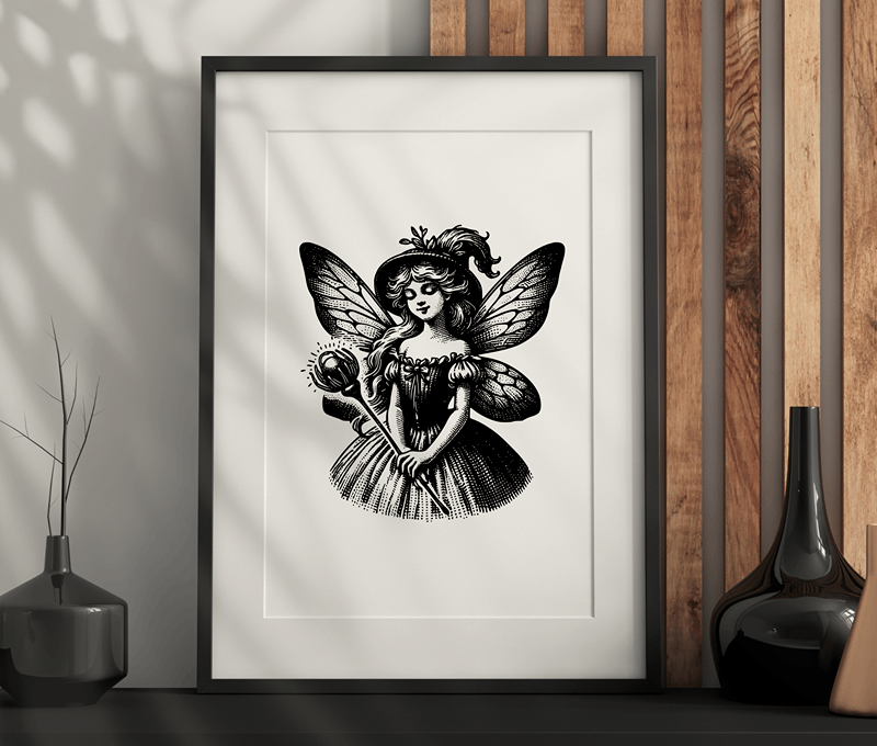 Dark Fairy Wall Art – Dark Aesthetic, Vintage, Gothic Artwork Printable PDF