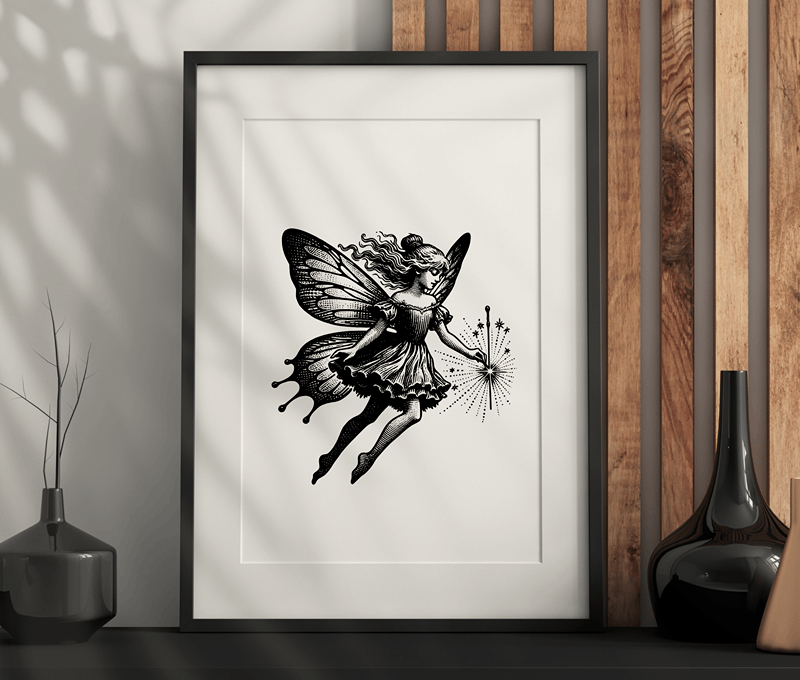 Vintage Fairy Wall Art – Dark Aesthetic, Vintage, Gothic Artwork Printable PDF